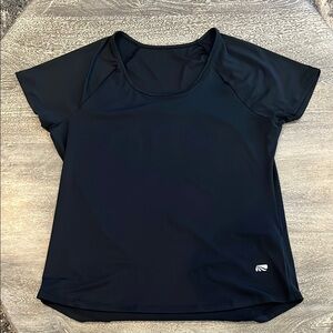 Marika Black Relaxed Short Sleeve Athletic Yoga Tee XL